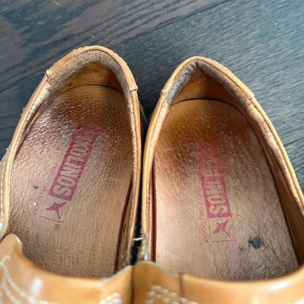PIKOLINOS San Telmo Brown Leather Loafers Size 42